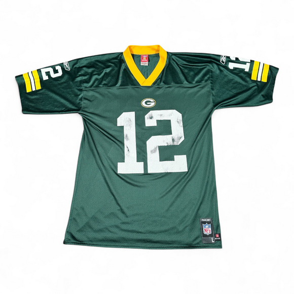 Aaron Rodgers Green Bay Packers Jersey Adult LARGE Green Reebok NFL Players Y2K - Picture 1 of 10